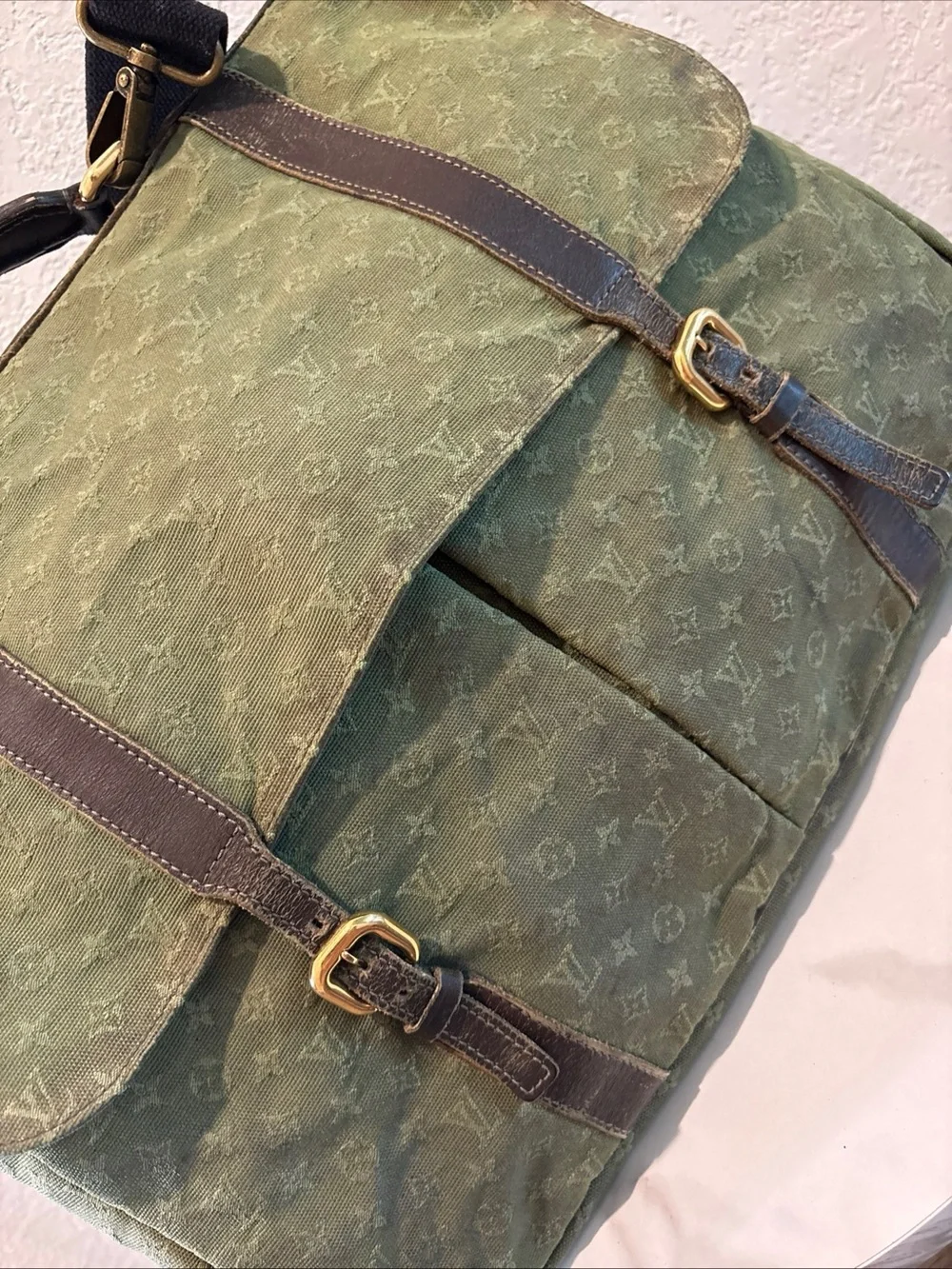 Louis Vuitton Monogram Mini Lin Saumur XL Canvas Messenger Bag